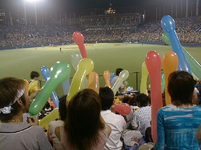 野球観戦の写真