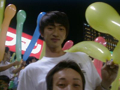 野球観戦の写真